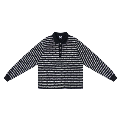 Mertra Logo Stripe Rugby (Black)